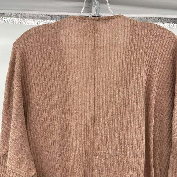 HYFVE Womens Twisted Front Hi Low Sweater V-Neck Tan Size Small - Picture 6 of 9